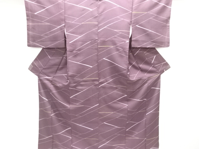 JAPANESE KIMONO / OMESHI / NISHIJIN-ORI / WOVEN ABSTRACT HIGAKI PATTERN